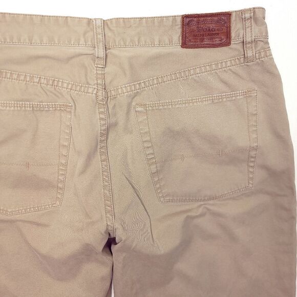 Polo Ralph Lauren Chino Pants 650 Straight Mens 36x32 Tan Cotton 10.5" Rise - Picture 6 of 6